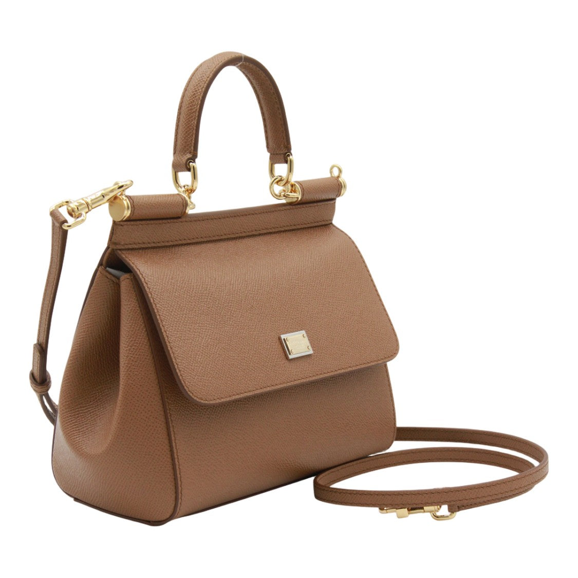 Dolce & Gabbana Trapezoidal Handbag With Gold-Tone Hardware