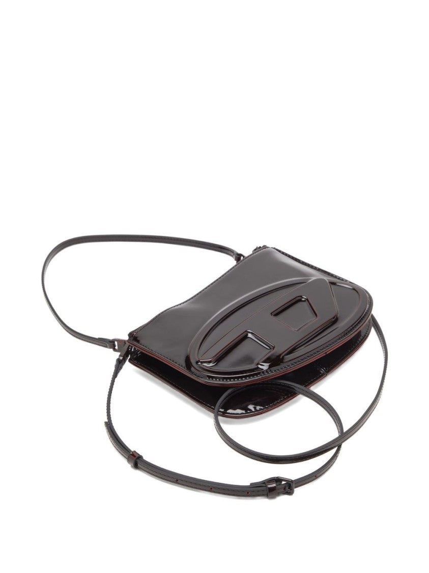 Diesel Bordeaux Shoulder Bag With Glossy Finish