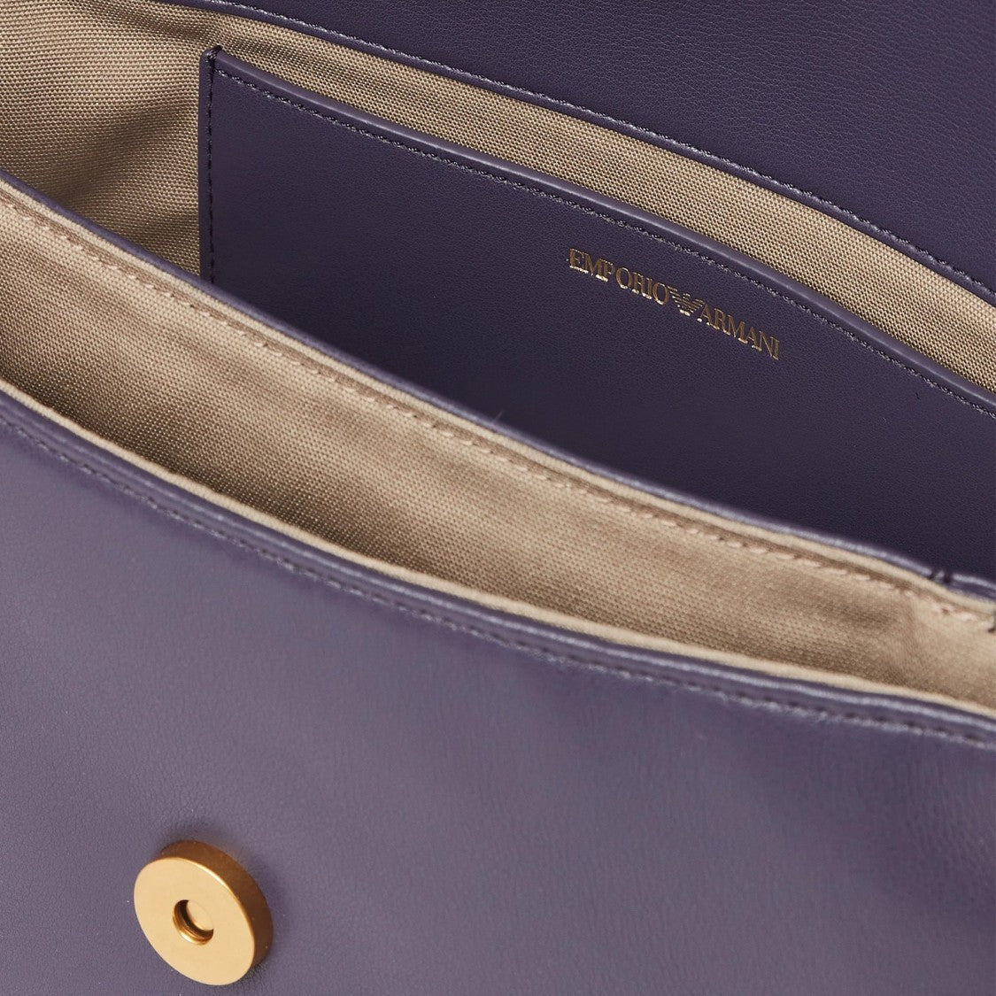 Emporio Armani Structured Leather Crossbody Bag