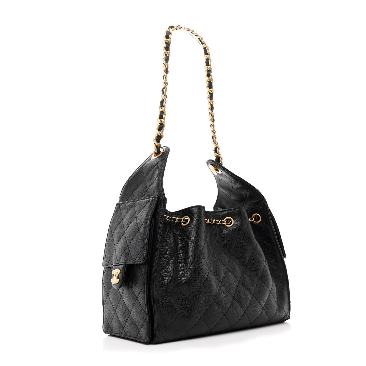 Caviar Quilted Small Chanel 25 Handbag Black