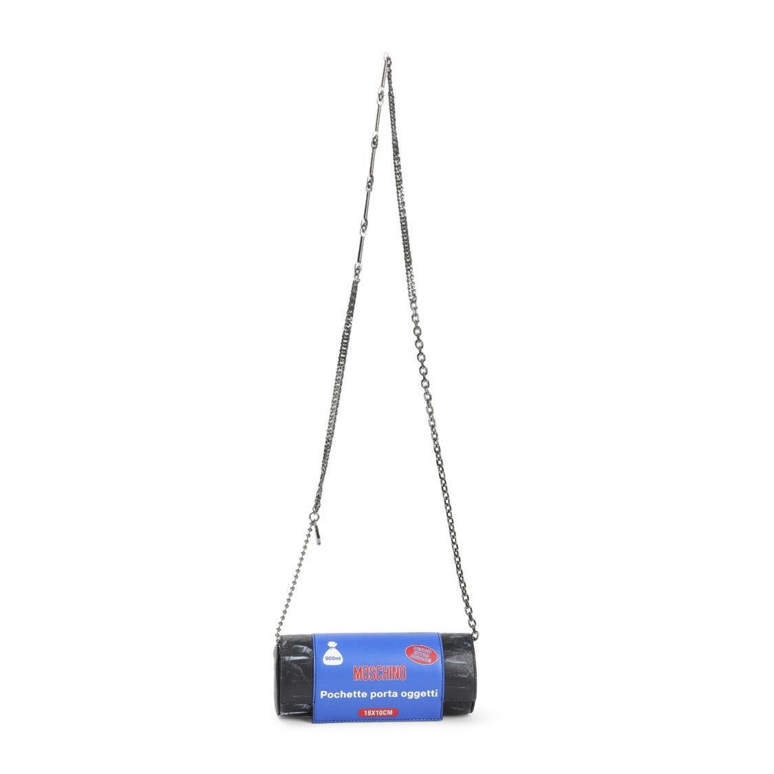 Moschino Tube-Shaped Black Shoulder Bag