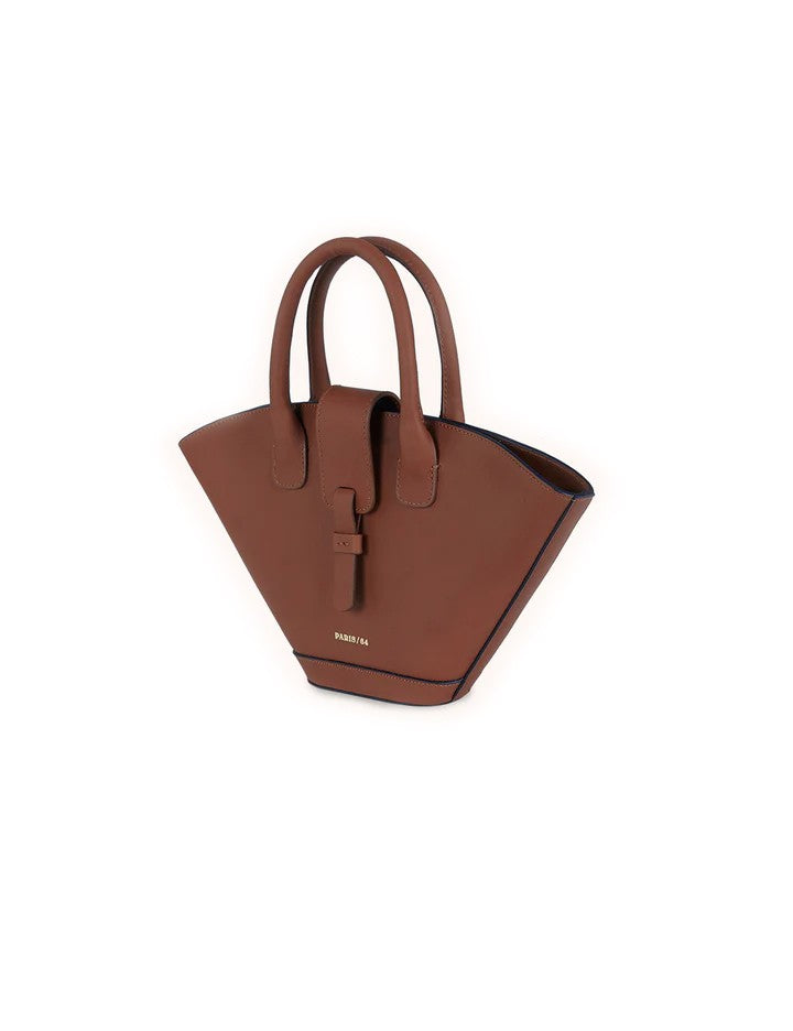 Paris64 Mini Tote-Inspired Leather Bag With Hand-Painted Edges