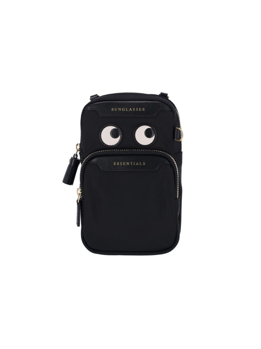 Anya Hindmarch Compact Black Nylon Shoulder Bag