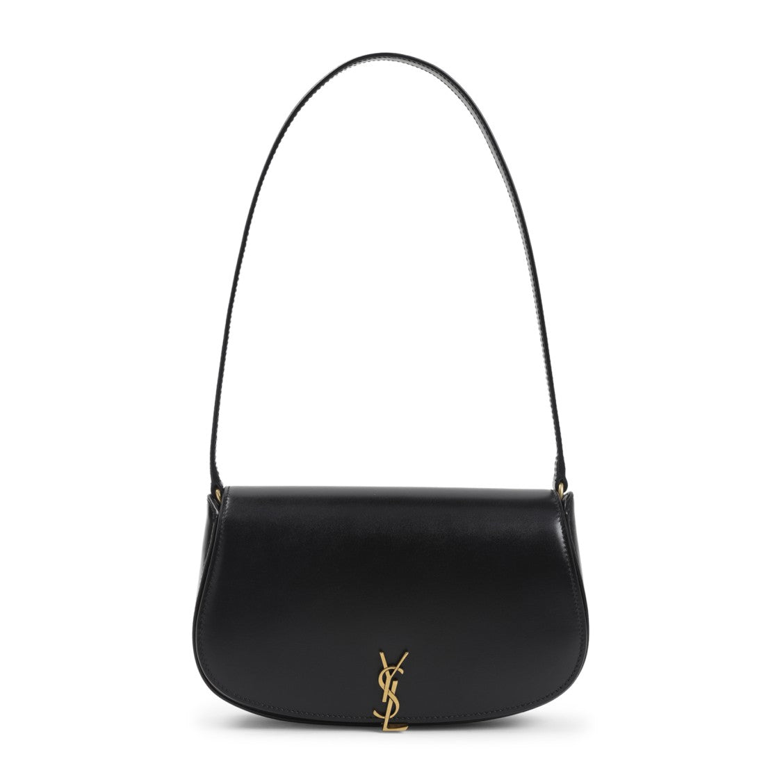 Saint Laurent Demi Lune Black Lamb Leather Shoulder Bag