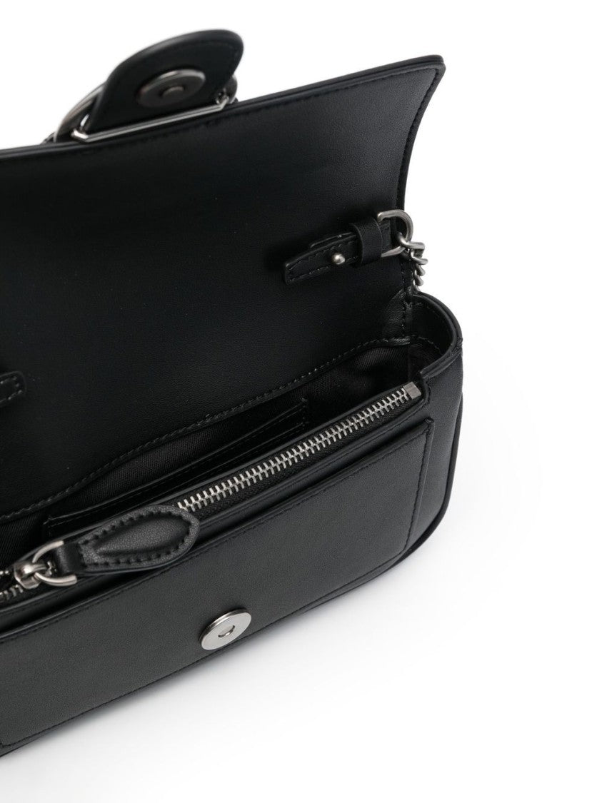 Pinko Rectangular Black Leather Bag