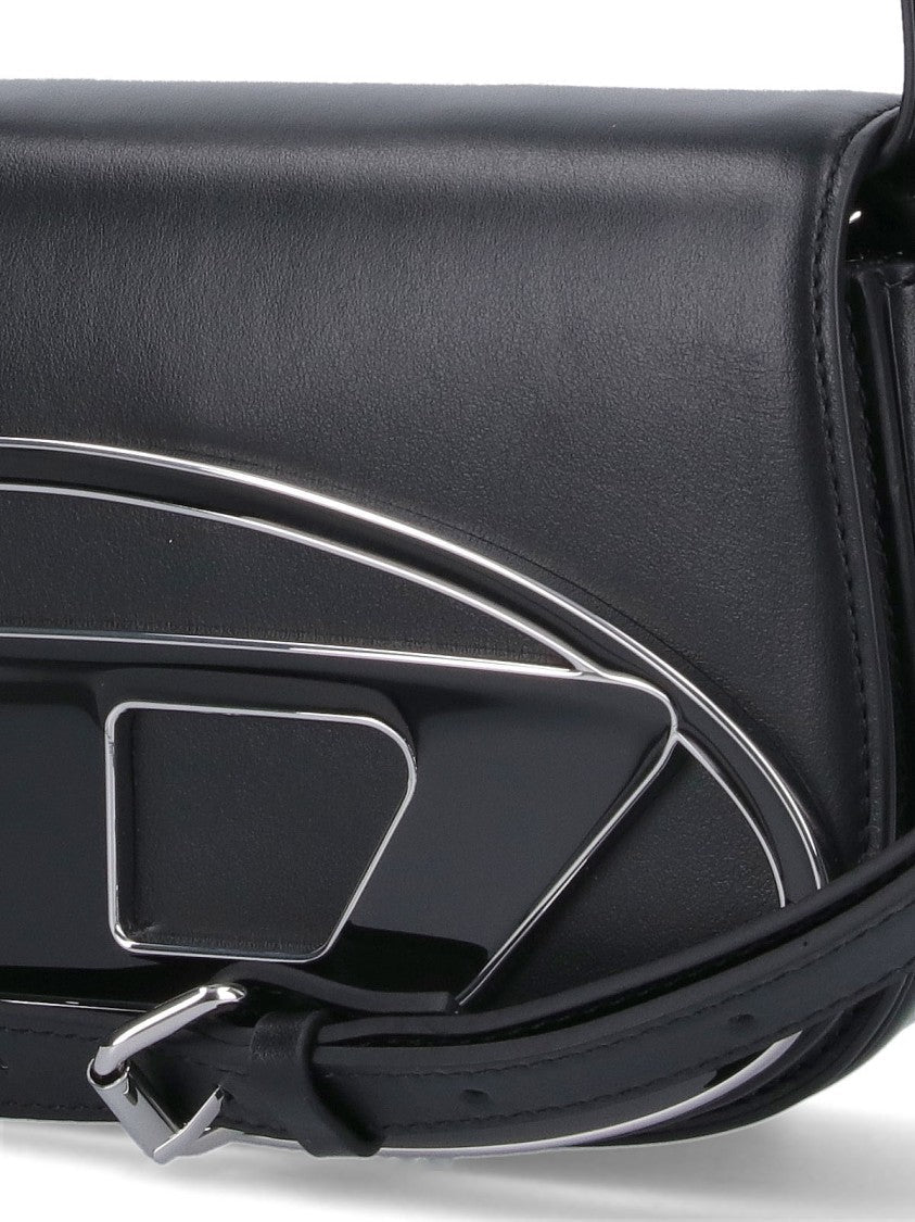 Diesel Shoulder Bag With Magnetic Flap Closure And Enamel Logo