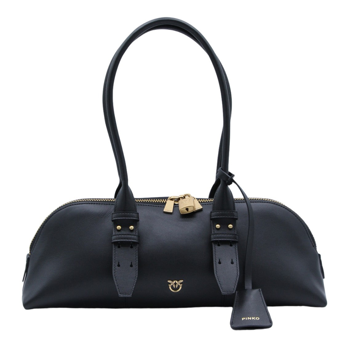Pinko Sleek Handbag With Gold-Tone Accents And Zip Closure