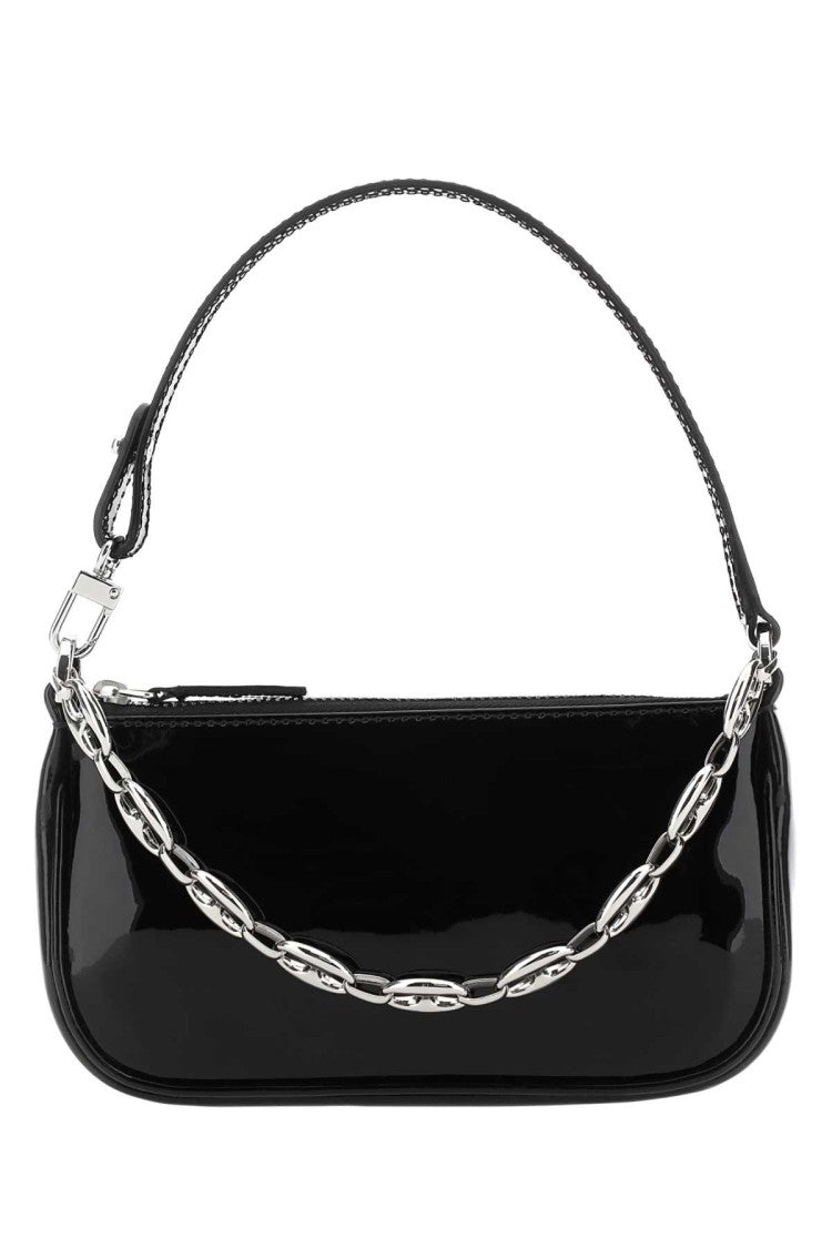 By Far Black Leather Mini Rachel Handbag
