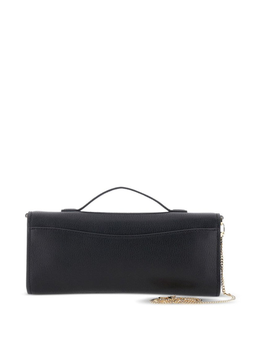 Michael Kors Textured Leather Clutch With Gold-Tone Detail