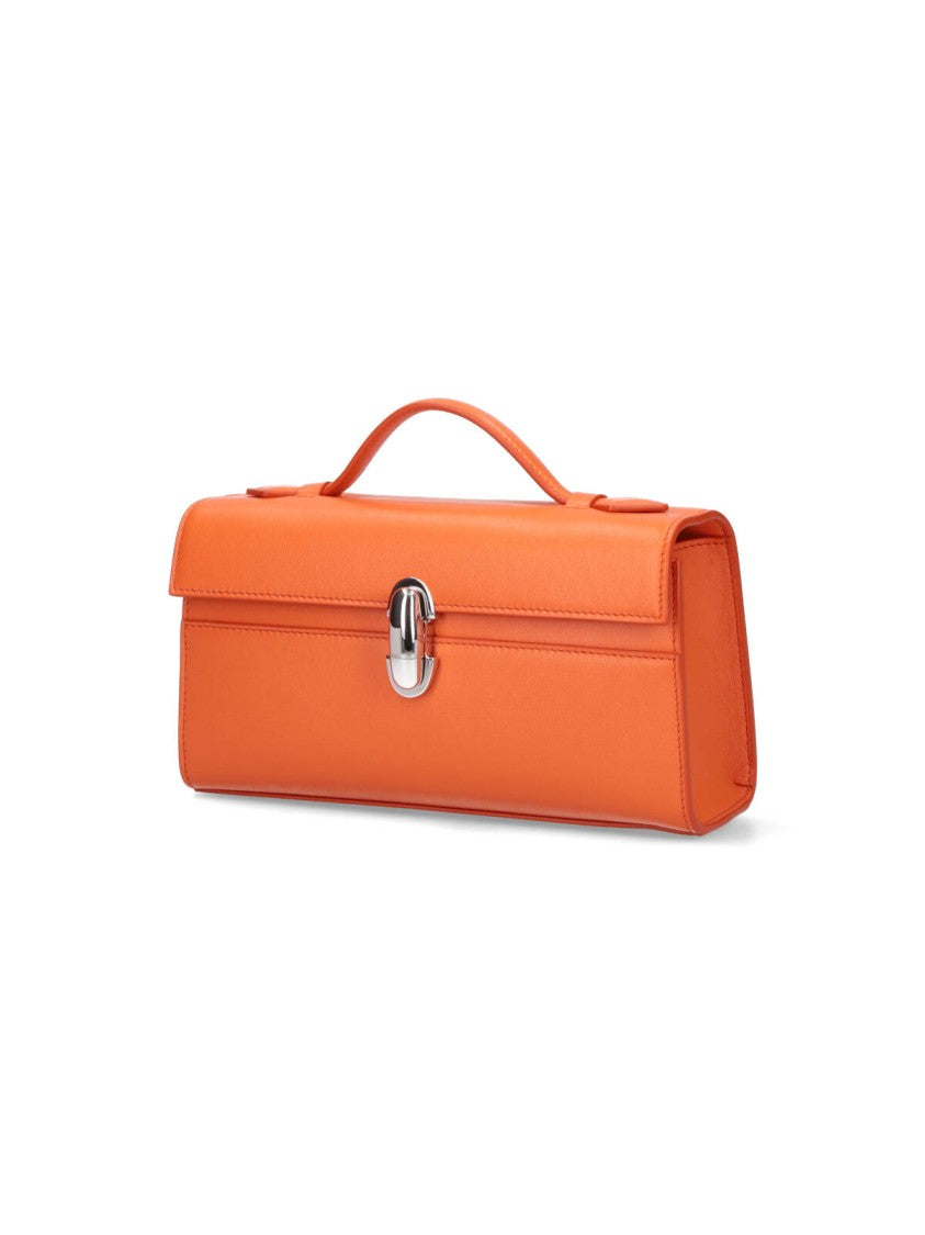 Savette Structured Handbag With Silver Clasp