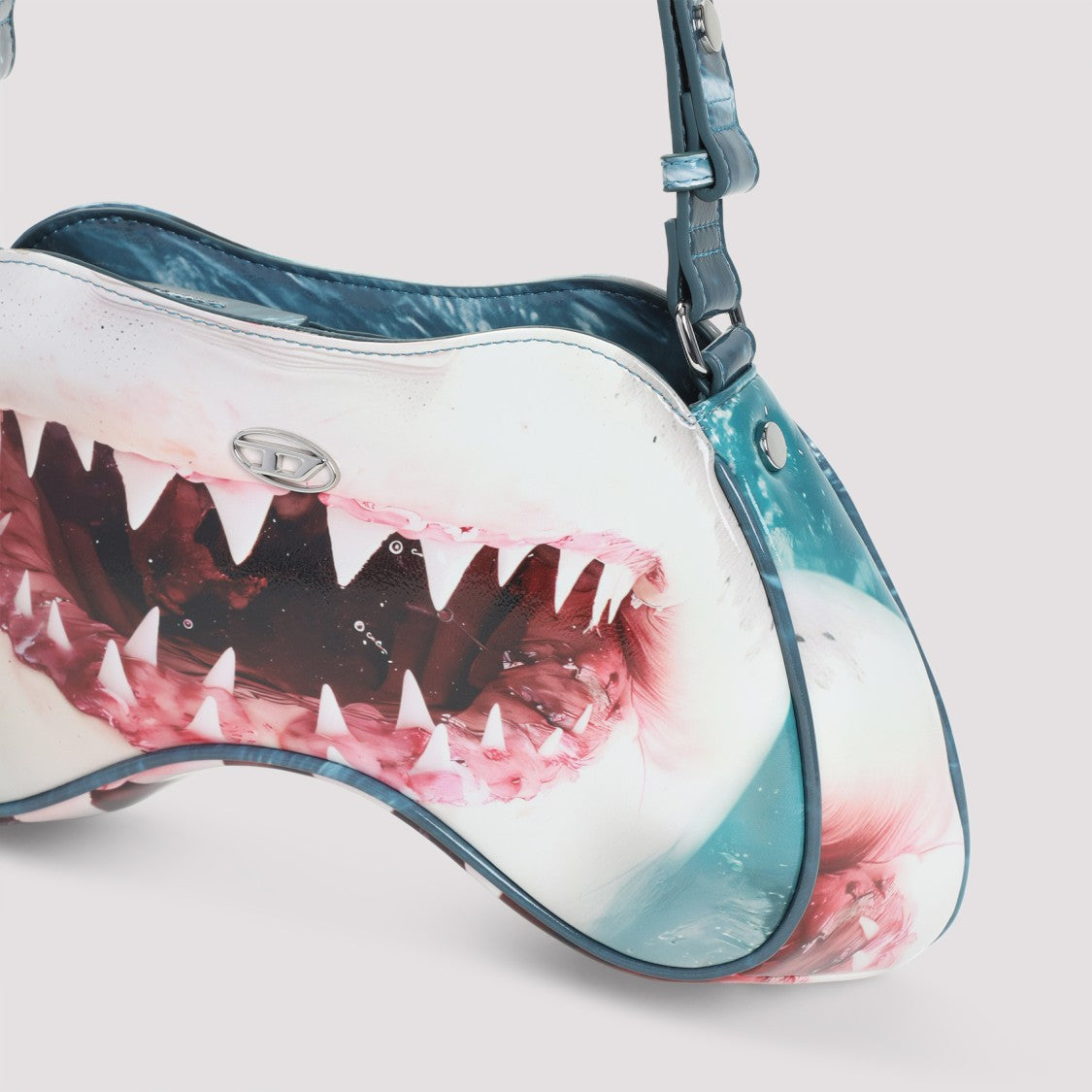 Diesel Curved Shark-Inspired Shoulder Bag