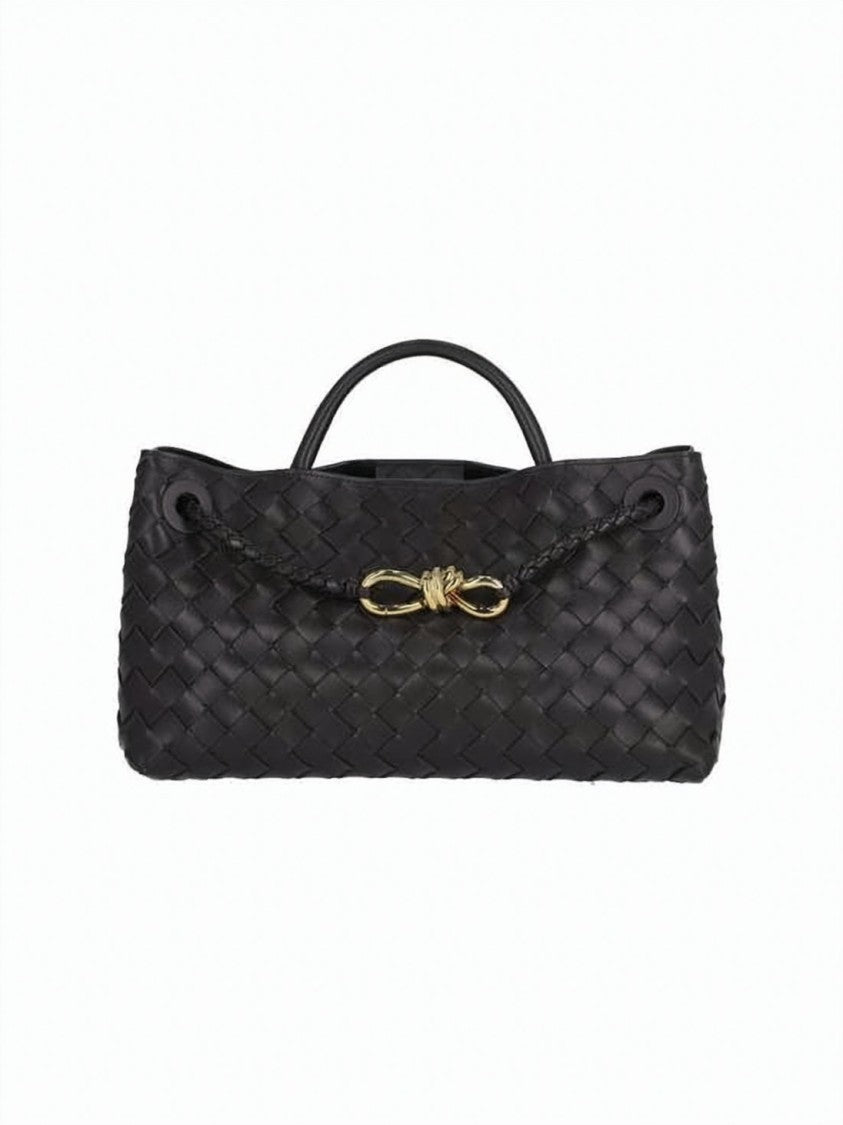 Bottega Veneta Woven Lambskin Shoulder Bag With Braided Drawstring Closure