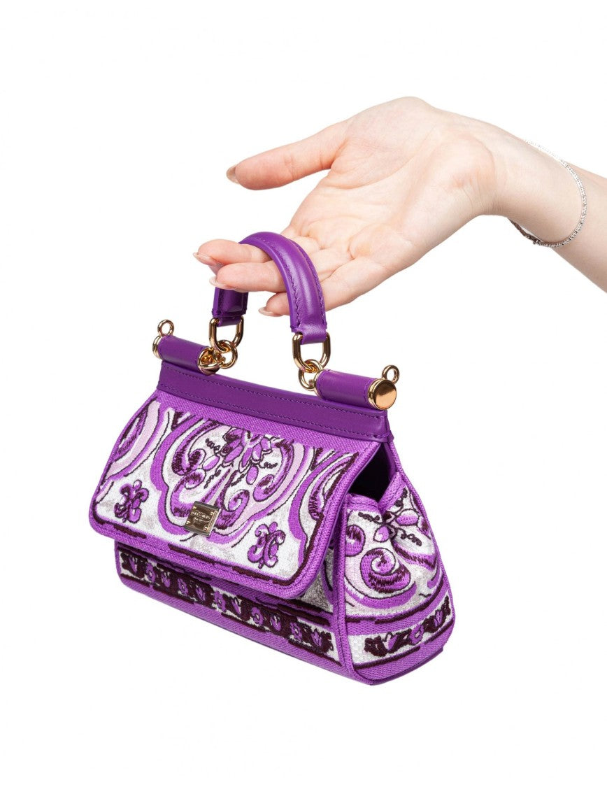 Dolce & Gabbana Sicily Small Bag With Maiolica Embroidery