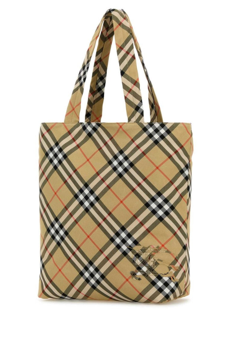 Burberry Structured Beige Bag With Classic Design