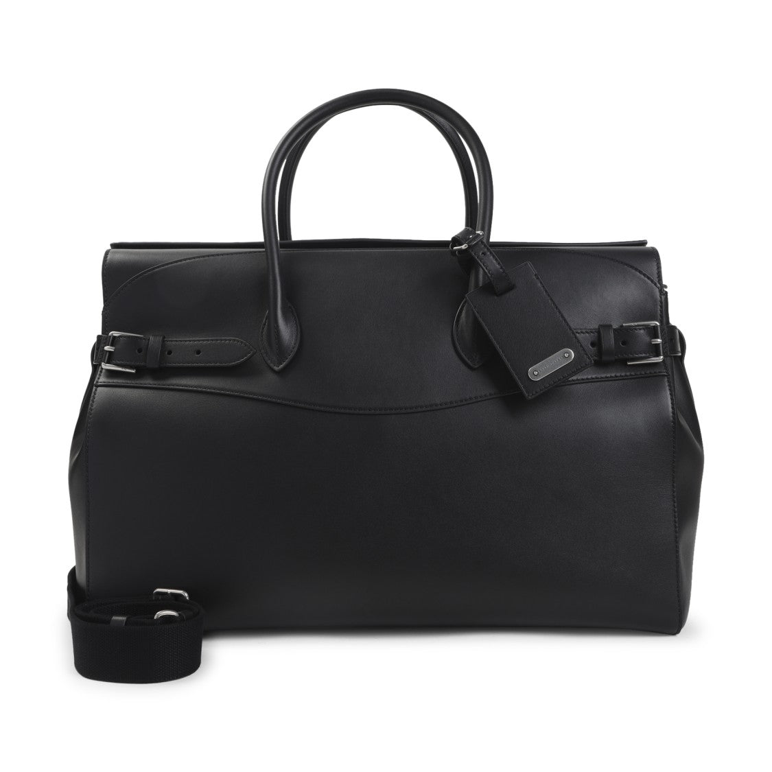 Ralph Lauren X Purple Label Smooth Leather Travel Bag With Structured Design