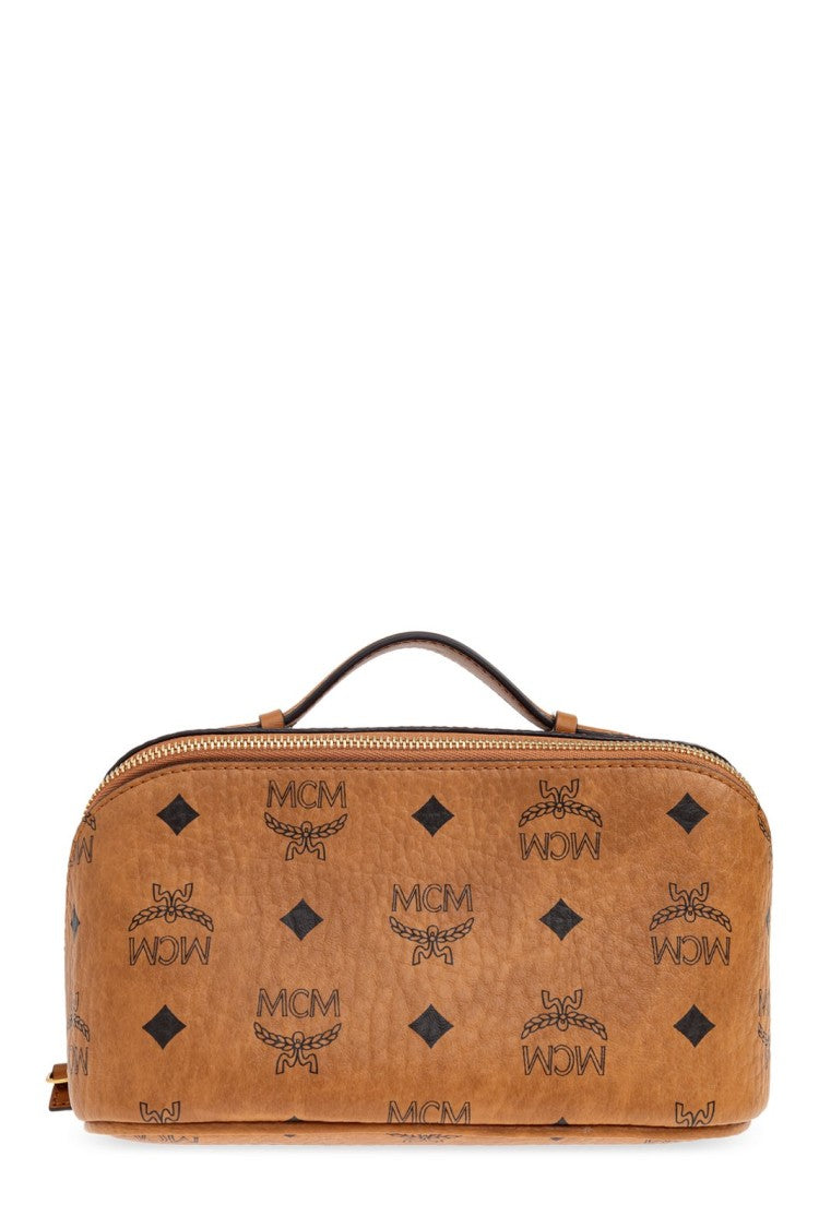 Mcm Structured Brown Bag With Clean Lines