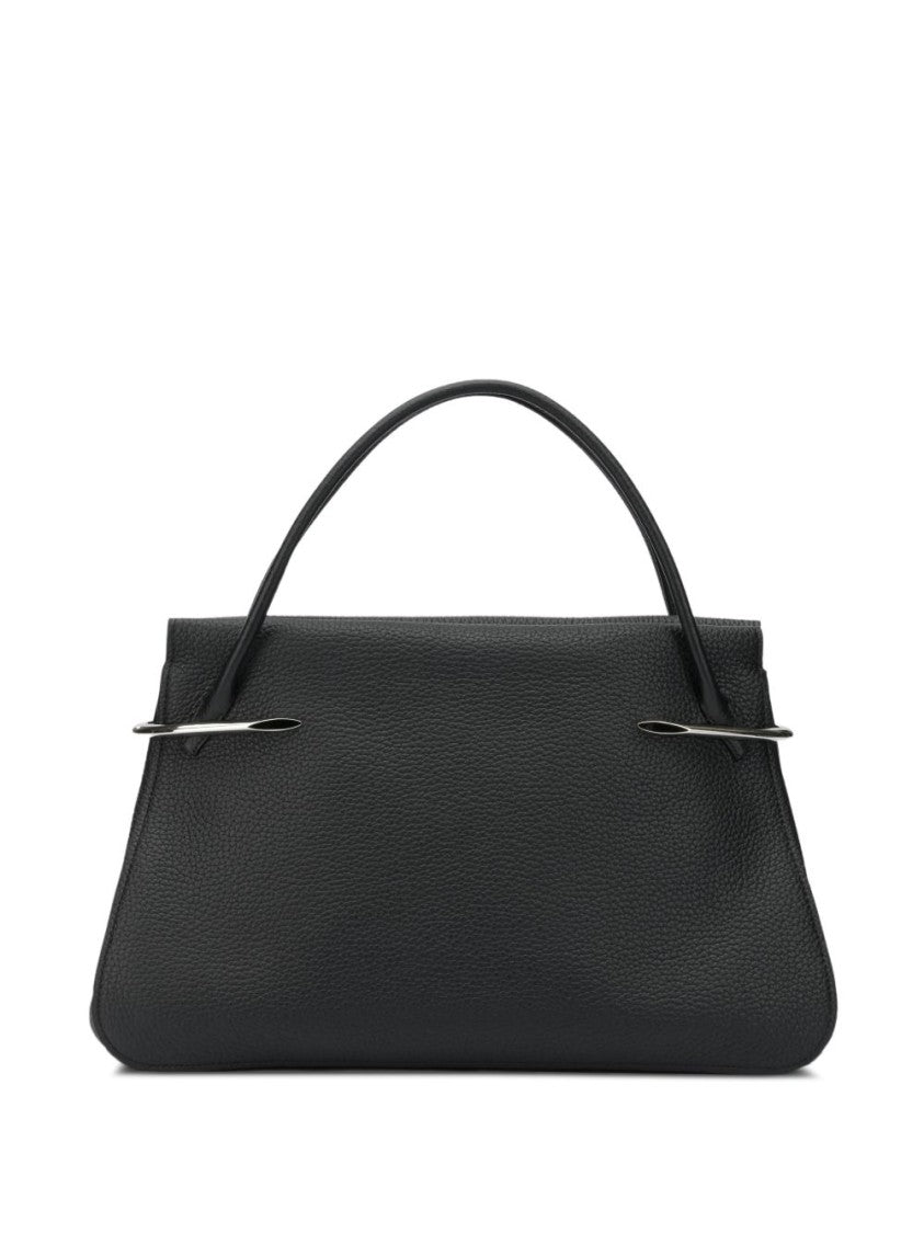 Givenchy Textured Black Handbag With Silver-Tone Accents