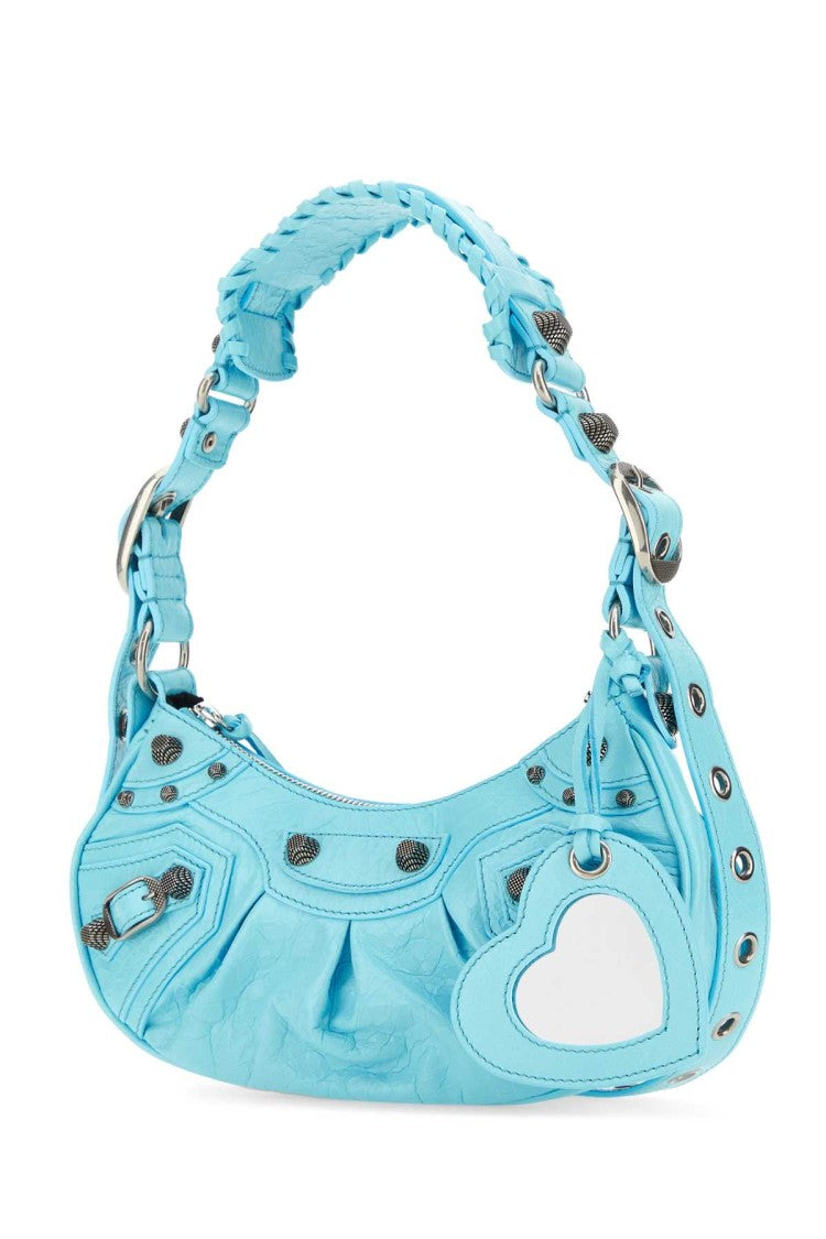 Balenciaga Light Blue Nappa Leather Le Cagole Xs Shoulder Bag