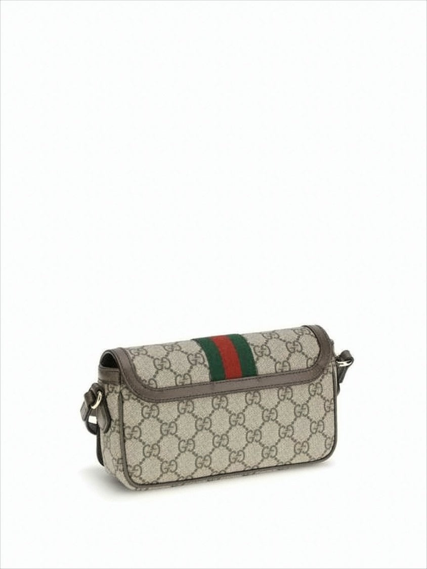 Gucci Canvas Crossbody Bag With Signature Monogram