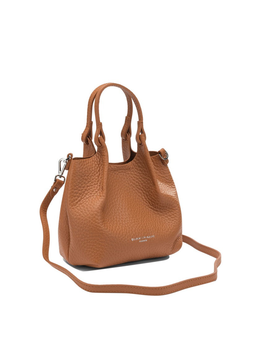 Gianni Chiarini Textured Leather Handbag With Dual Top Handles