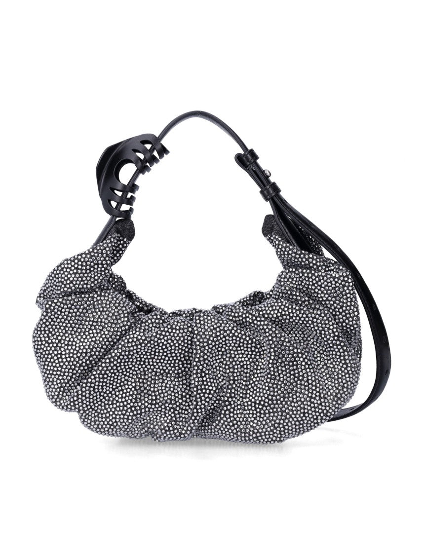 Diesel Grab-D Small Crystal Denim Hobo Bag