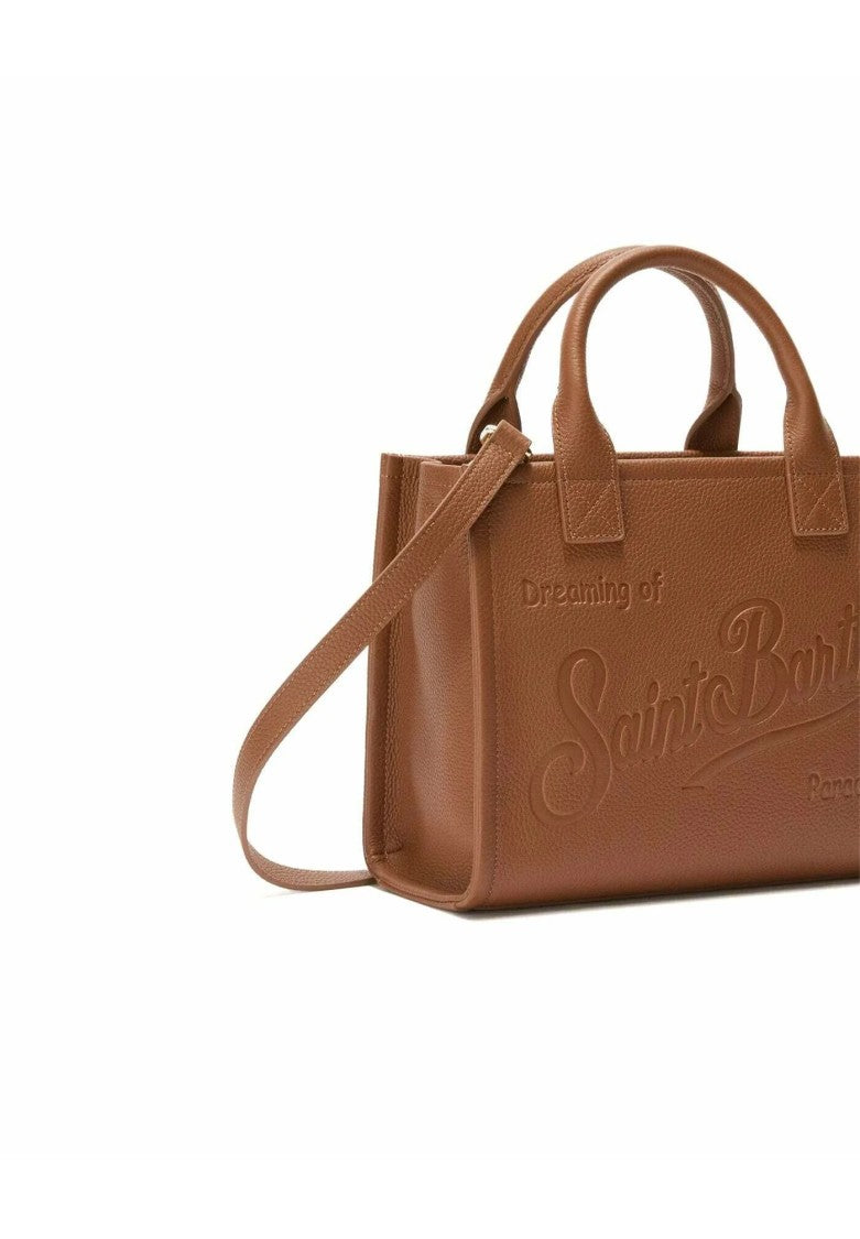 Mc2 Saint Barth Orange Vanity Bag Midi With Structured Design