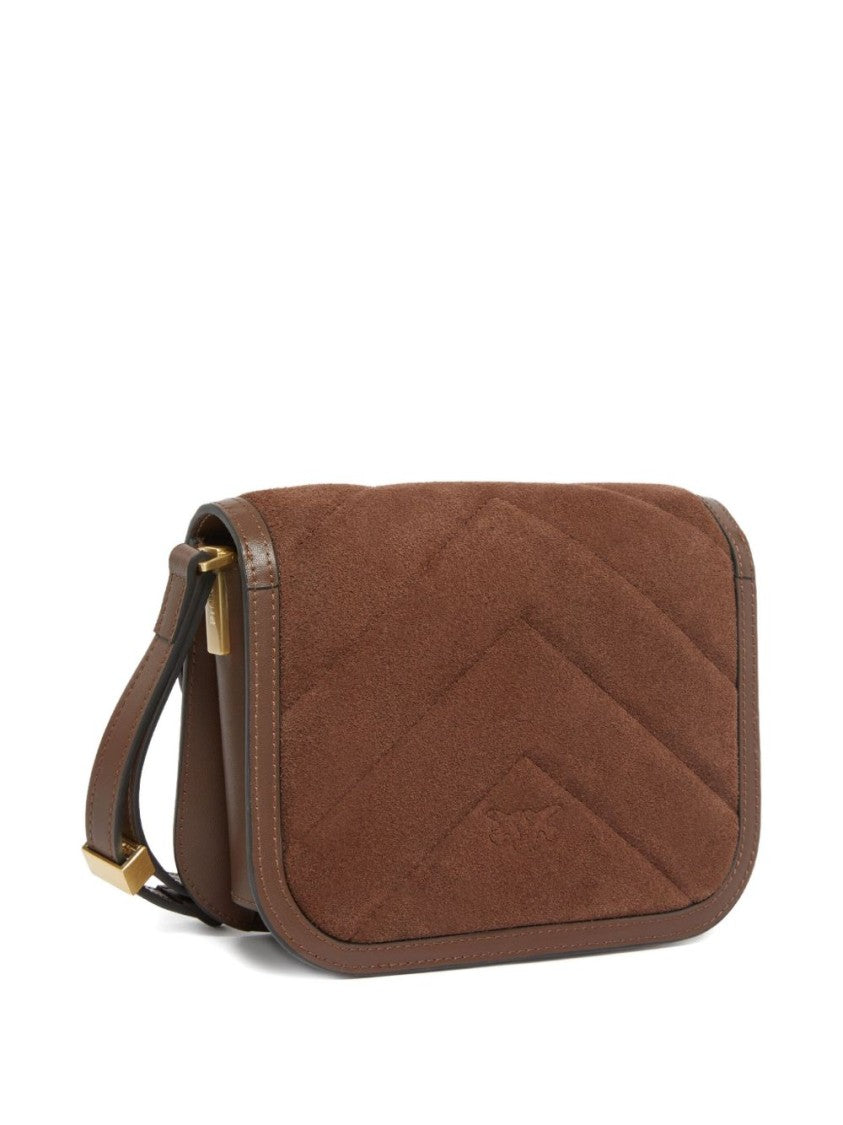 Pinko Medium Suede Texture Shoulder Bag