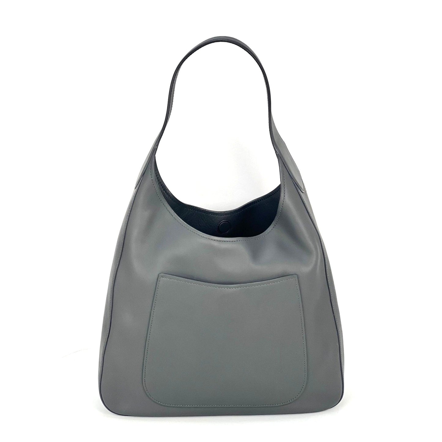Prada Vitello Daino Grey Hobo Bag
