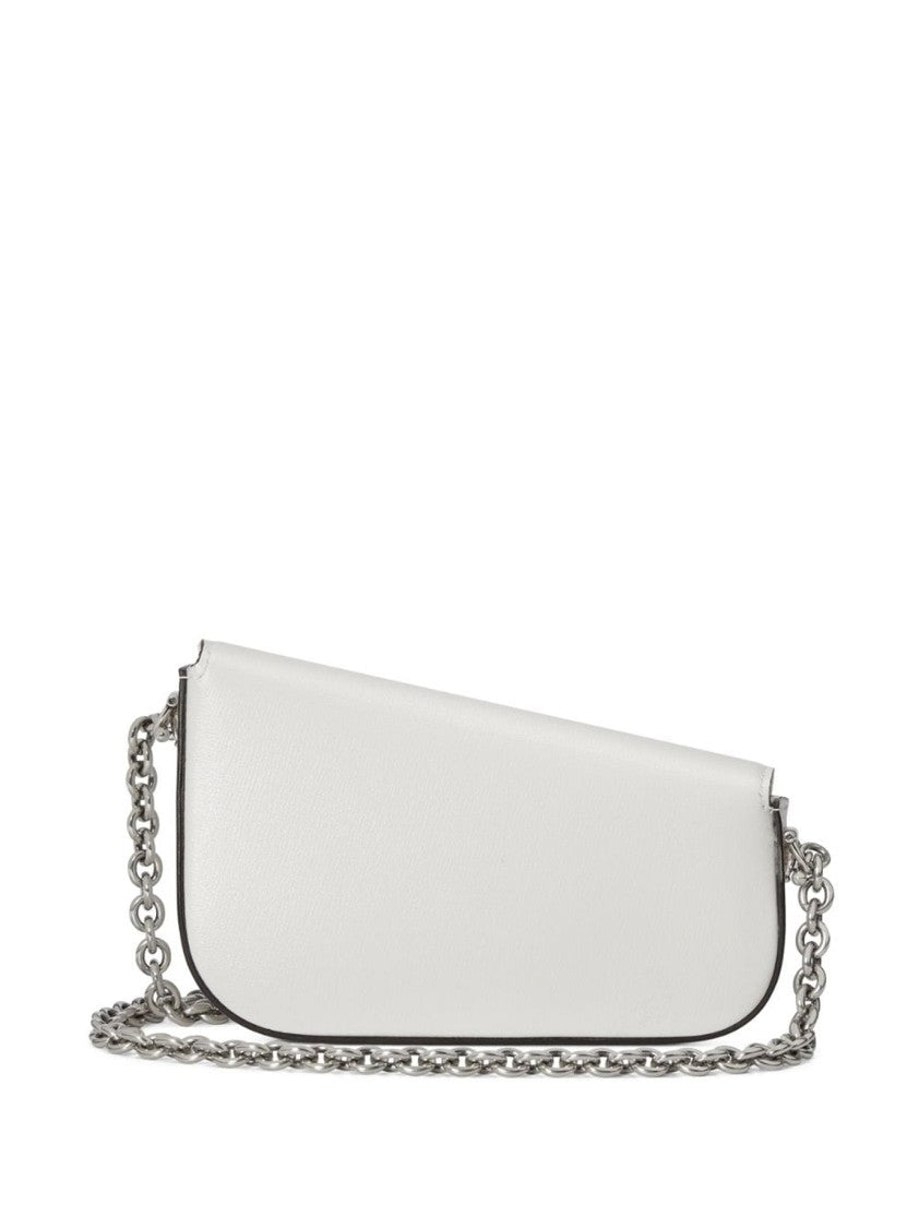 Gucci White Calf Leather Shoulder Bag