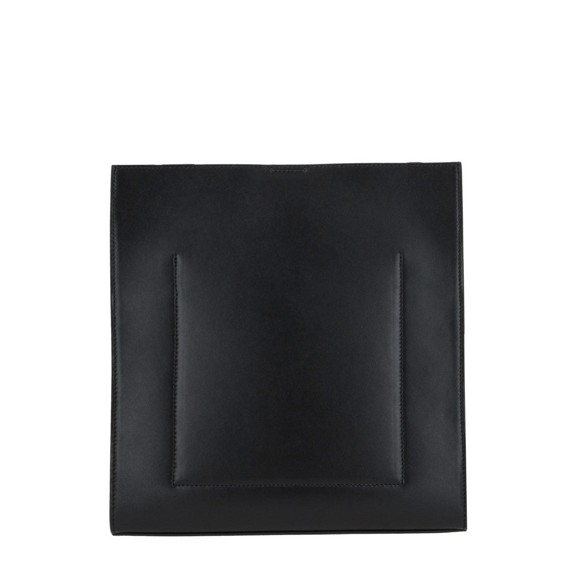 Jil Sander Structured Black Calf Leather Shoulder Bag