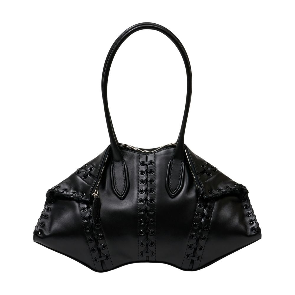 Alexander Mcqueen Manta Shoulder Bag - Leather - Black