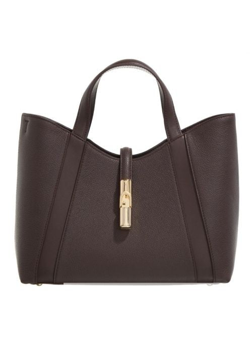 Furla Grained Leather Handbag With Smooth Leather Handles