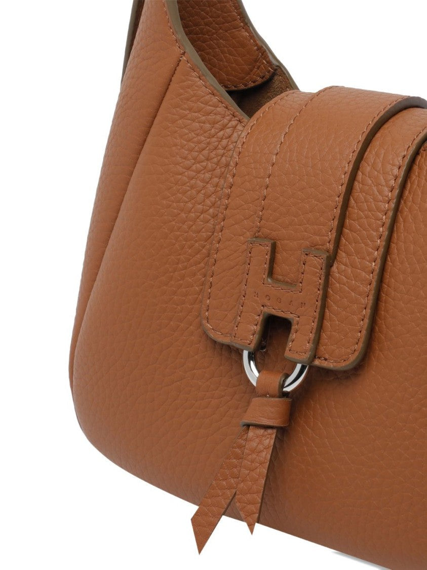 Hogan Textured Calfskin Handbag With H-Detail