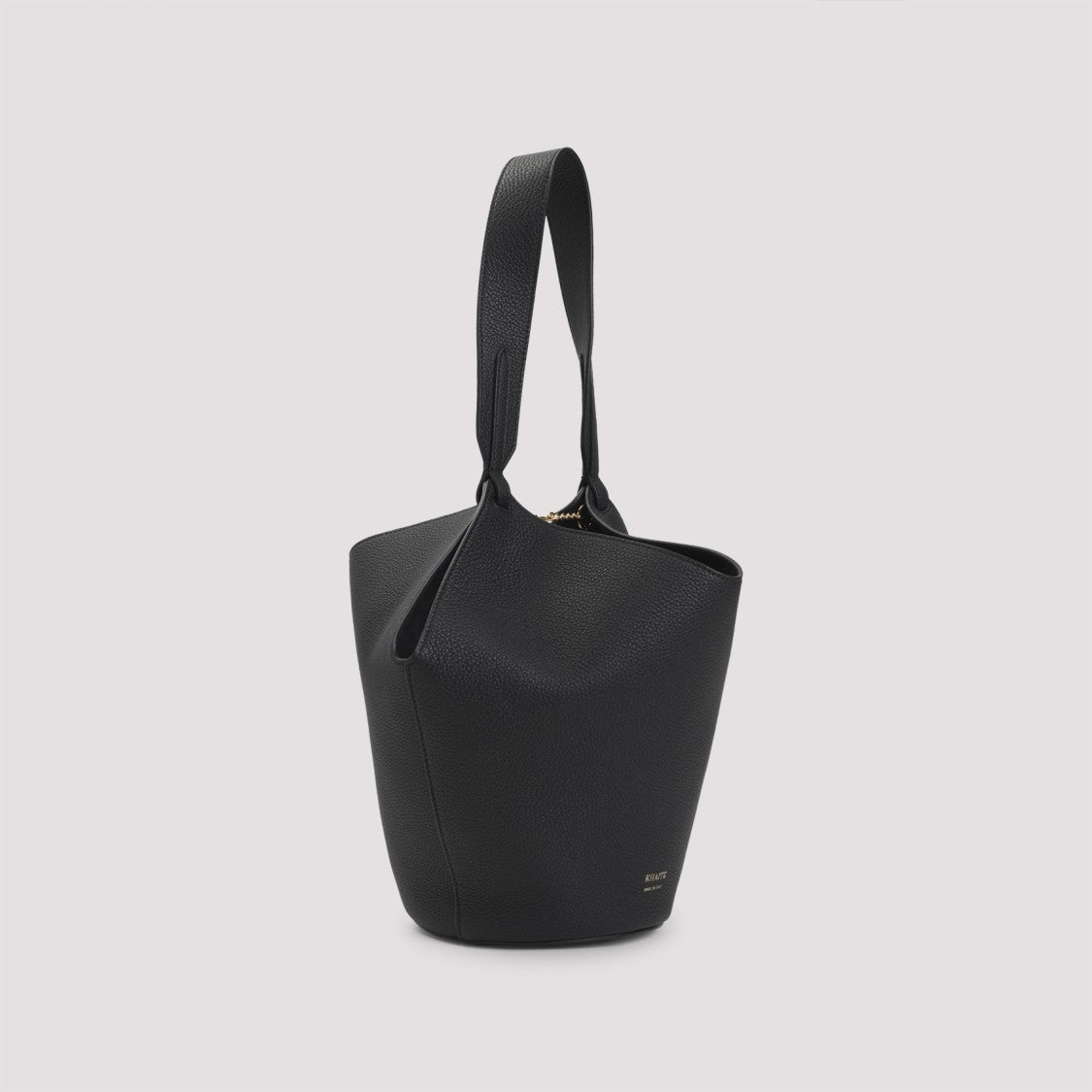 Khaite Geometric Leather Shopper Bag With Gold Chain Detail