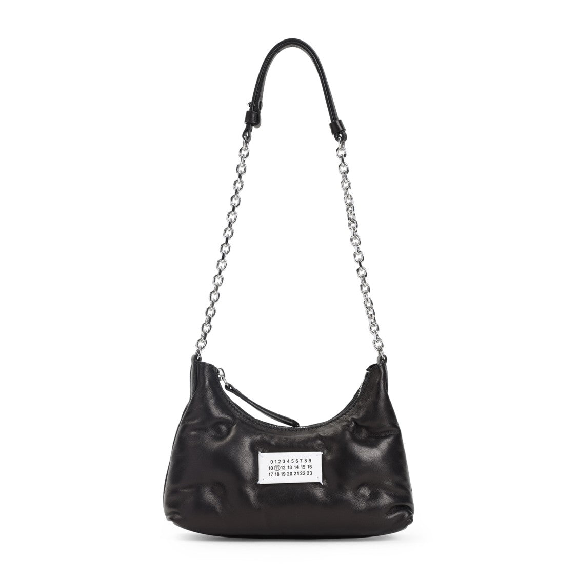 Maison Margiela Crinkled Leather Shoulder Bag With Chain Strap