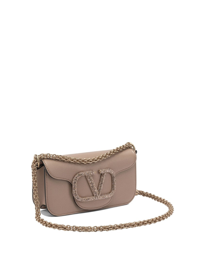 Valentino Garavani Locò Leather Small Handbag