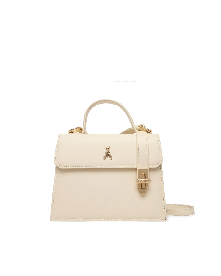 Patrizia Pepe White Wooly Top Handle Bag
