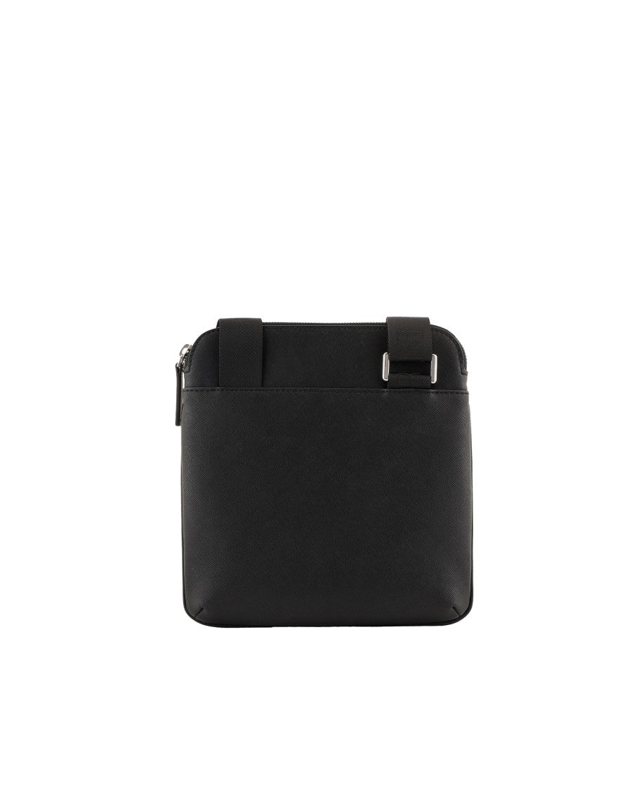 Emporio Armani Black Logo Plaque Crossbody Bag