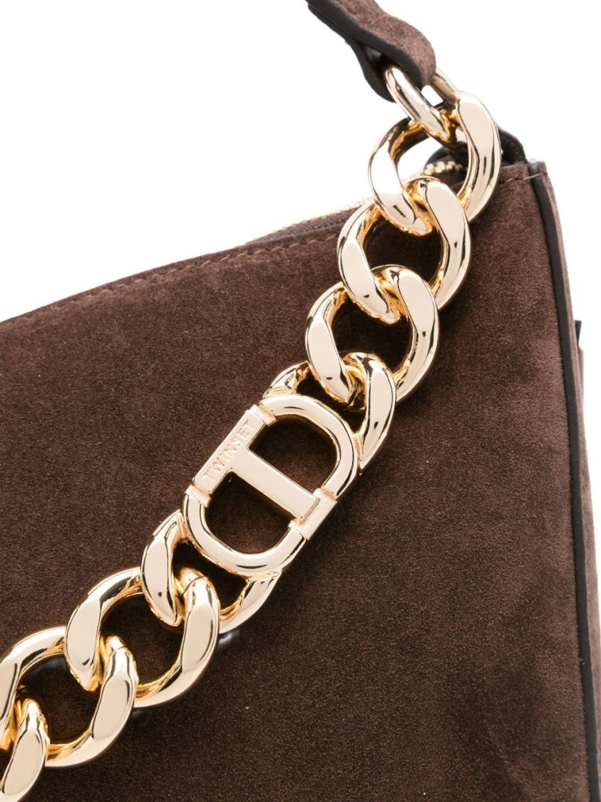 Twin-Set Structured Leather Shoulder Bag