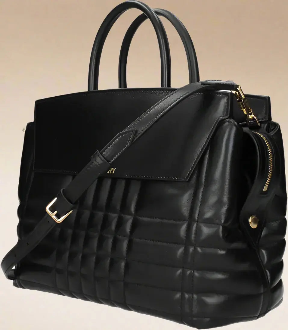 Burberry Quilted-Block Handbag