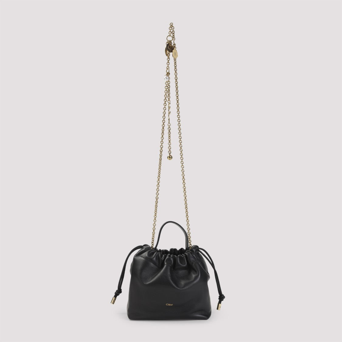 Chloé Bucket Bag In Black Lamb And Calf Leather