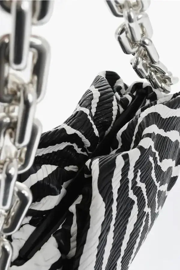 Bottega Veneta Zebra Chain Pouch
