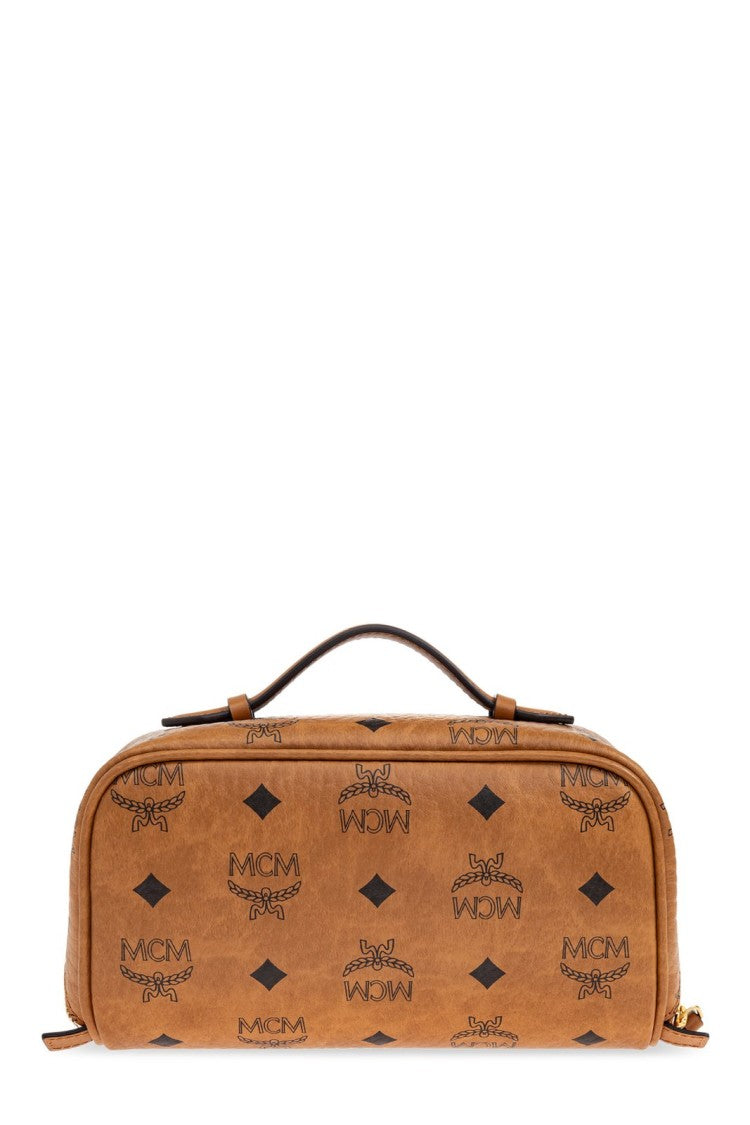 Mcm Structured Brown Bag With Clean Lines And Functional Design