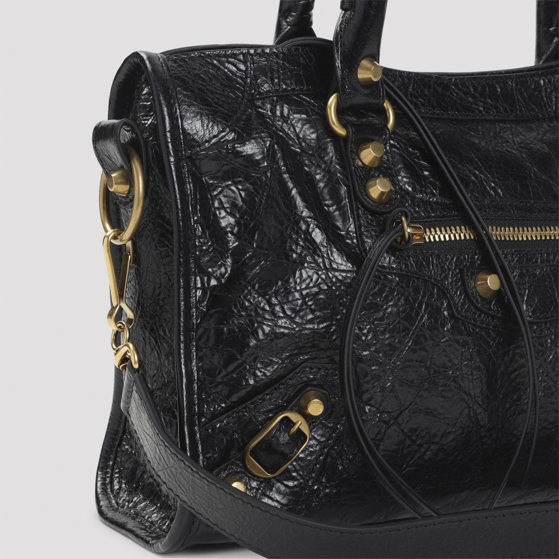 Balenciaga Textured Lamb Leather Shoulder Bag