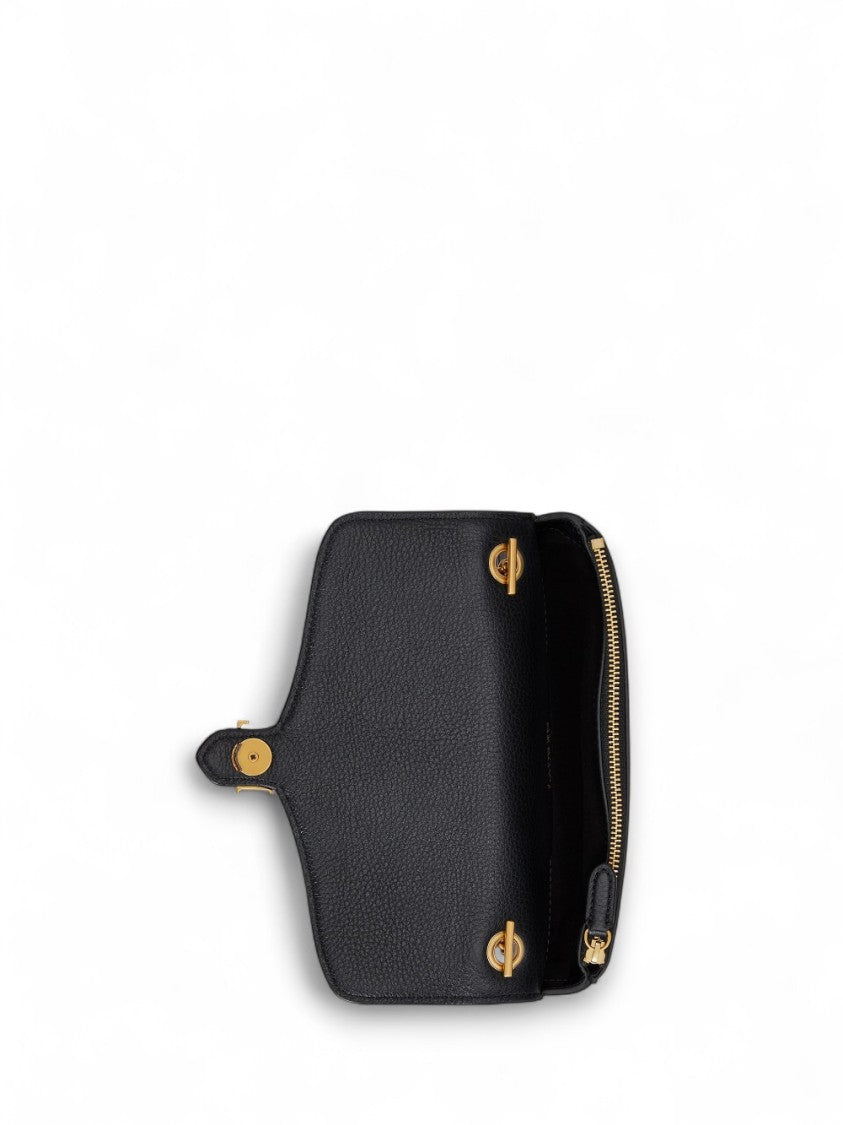 Lauren Ralph Lauren Textured Calf Leather Shoulder Bag