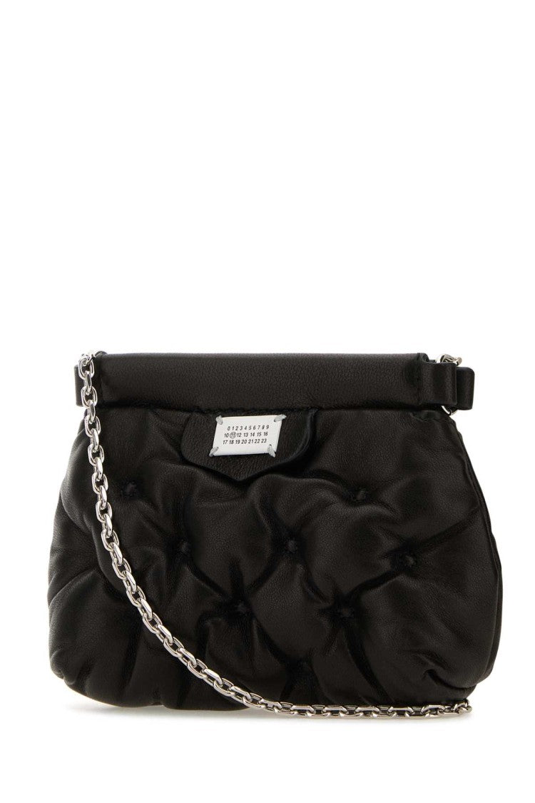 Maison Margiela Black Nappa Leather Baby Glam Slam Classique Crossbody Bag