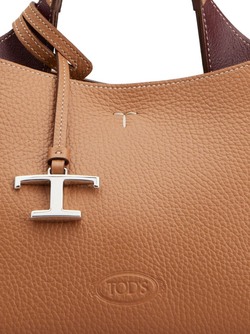 Tod's Structured Shoulder Bag With Pebbled Texture