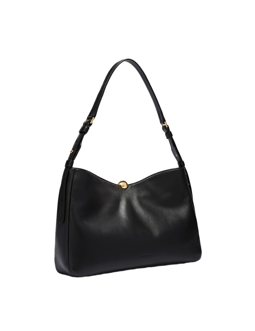 Furla Sfera Soft L Leather Shoulder Bag, Black
