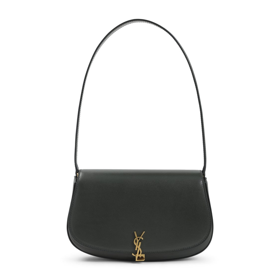 Saint Laurent Demi Lune Green Lamb Leather Shoulder Bag