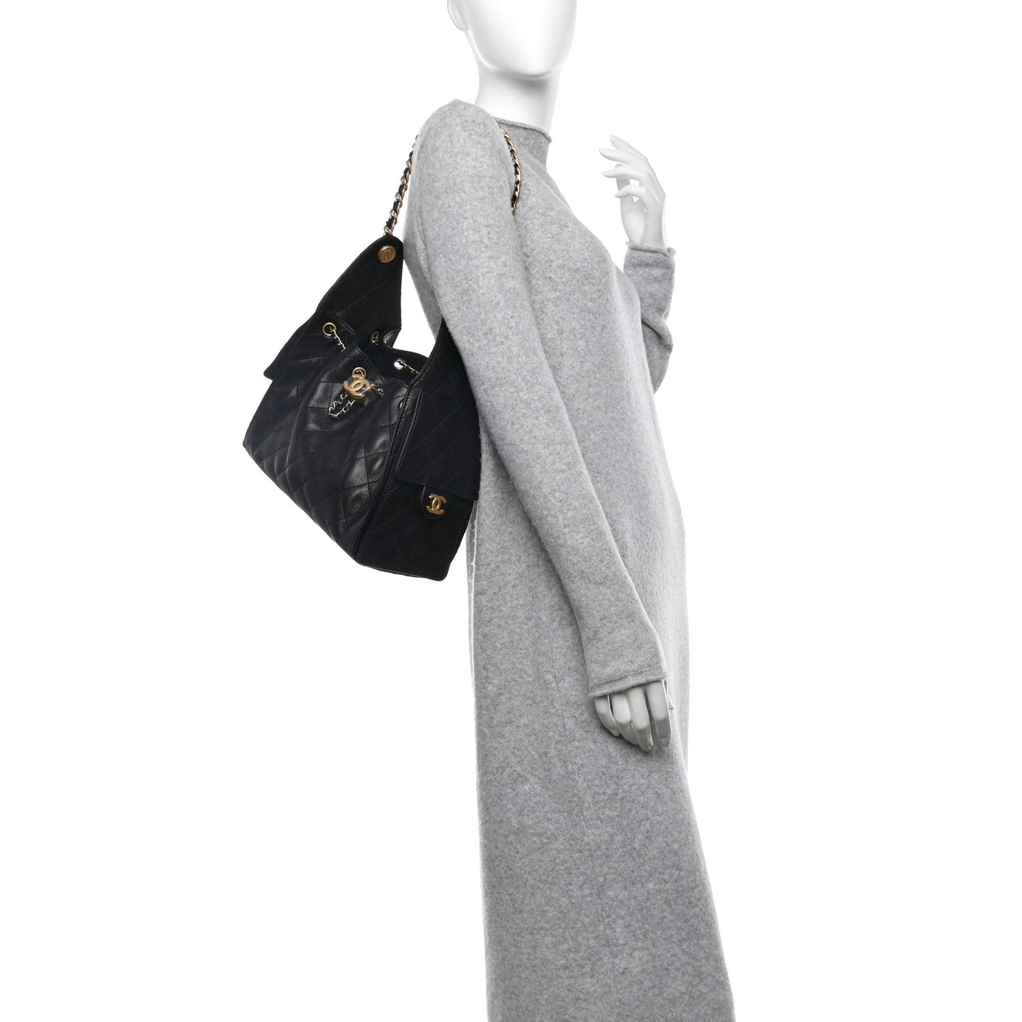 Caviar Quilted Small Chanel 25 Handbag Black
